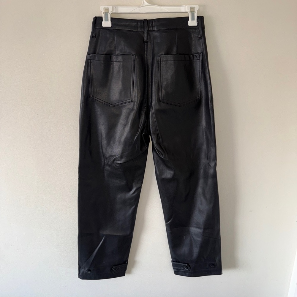 Pistola Tammy High Rise Trouser in Slate Black Faux Leather Womens 27 - Picture 9 of 10